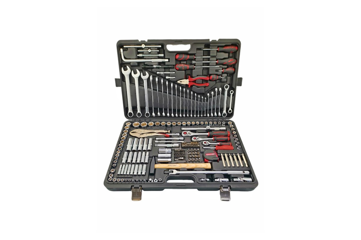 202-piece heavy-duty tool set in case — PPRROFORCE