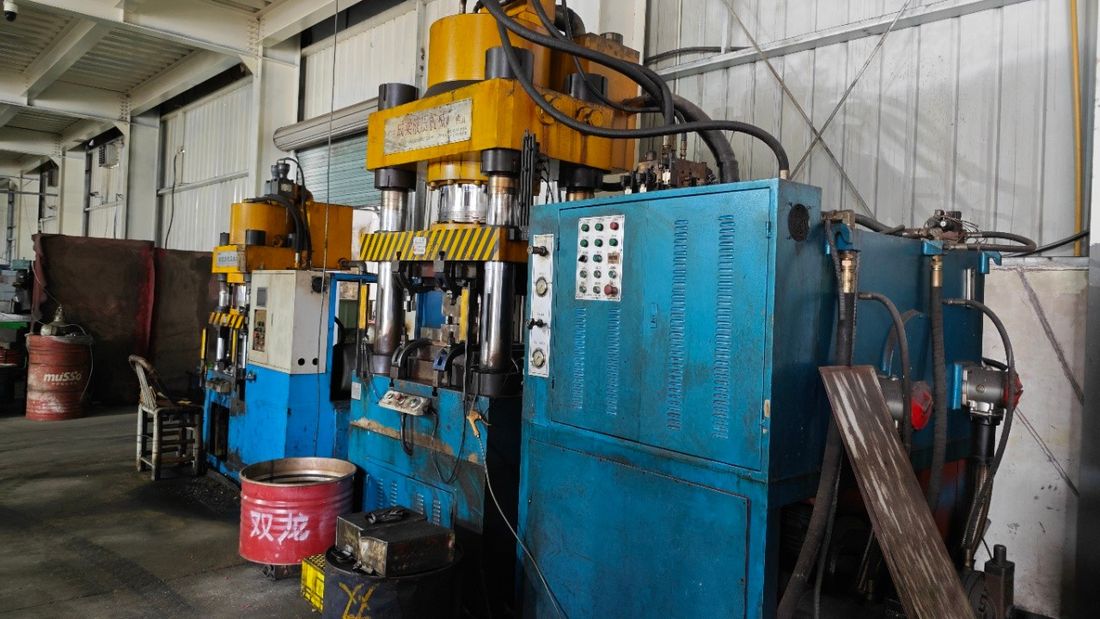 Stamping presses on the production floor